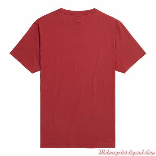 Tee-shirt Cartmel rouge homme Triumph, manches courtes, coton, dos, MTSS224105