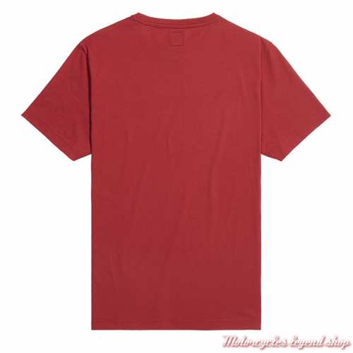 Tee-shirt Burnham rouge homme Triumph, manches courtes, coton, dos, MTSS24107