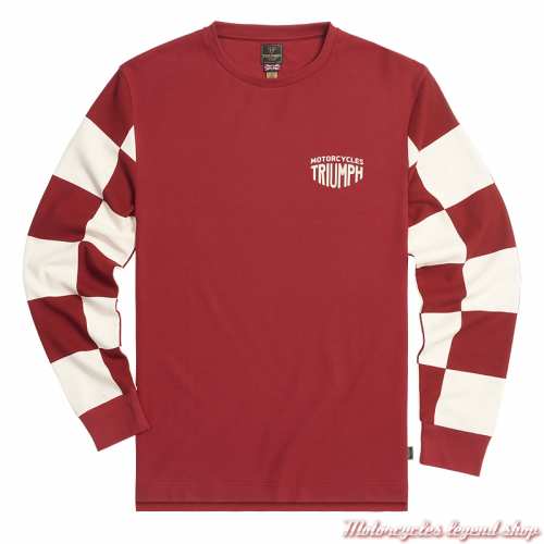 Tee-shirt Harker rouge/blanc homme Triumph