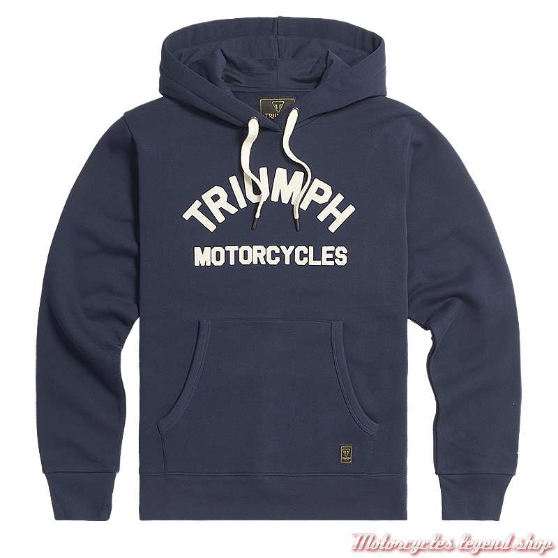 Sweatshirt Carrick bleu Navy homme Triumph, à capuche, noir, coton, MSWS24117