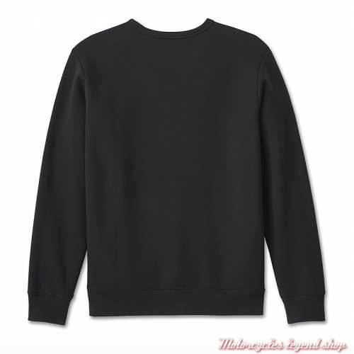 Sweatshirt Shadow Bird Harley-Davidson homme, col rond, coton, poly, noir, aigle, dos, 96521-24VM