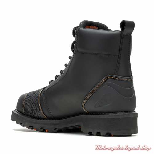 Chaussures à lacets Shrader Harley-Davidson homme, noir, waterproof, dos, D97260