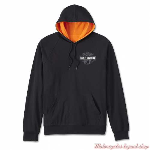 Sweatshirt Spirit Of Freedom réversible Harley-Davidson homme, coton, avant noir, 96526-24VM