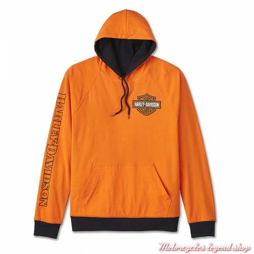 Sweatshirt Spirit Of Freedom réversible Harley-Davidson homme, coton, avant orange, 96526-24VM