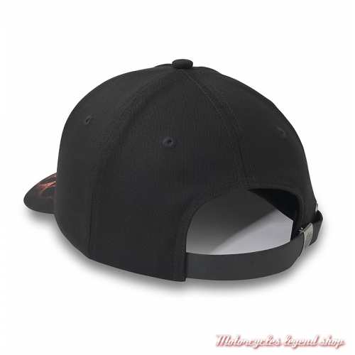 Casquette Rhodo Strap Harley-Davidson homme, flaming, noir, coton, dos, 97737-24VM