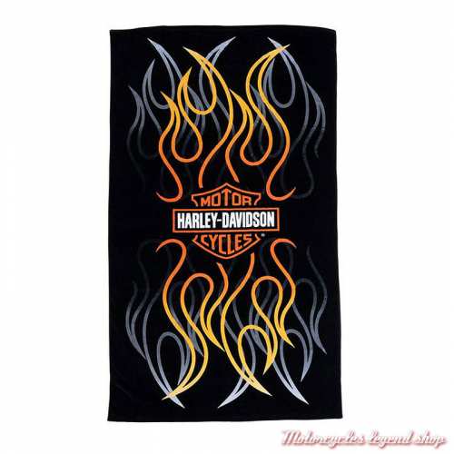 Serviette de plage Bar & Shield Flames Harley-Davidson