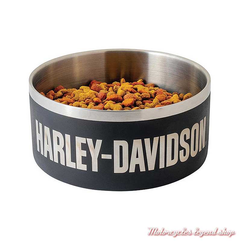 Petite gamelle acier noir Harley-Davidson, acier inoxydable, 8 x 18 cm, HDX-90202
