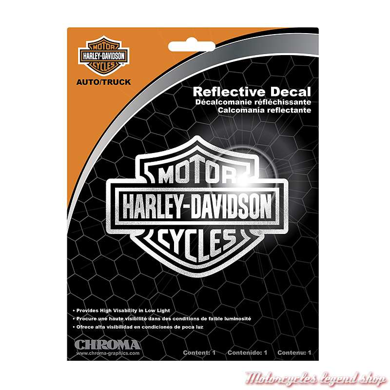 Shield Defned Sticker Sticker Bar & Shield Reflective Harley-Davidson - Motorcycles Legend shop