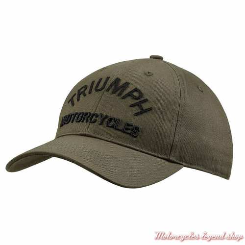 Casquette baseball Shaw kaki Triumph, brodé, réglable, coton, MCAS25205