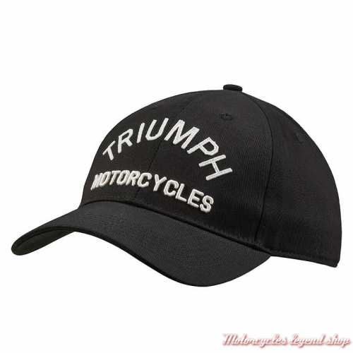 Casquette Shaw black Triumph, brodé, réglable, coton, MCAS25204