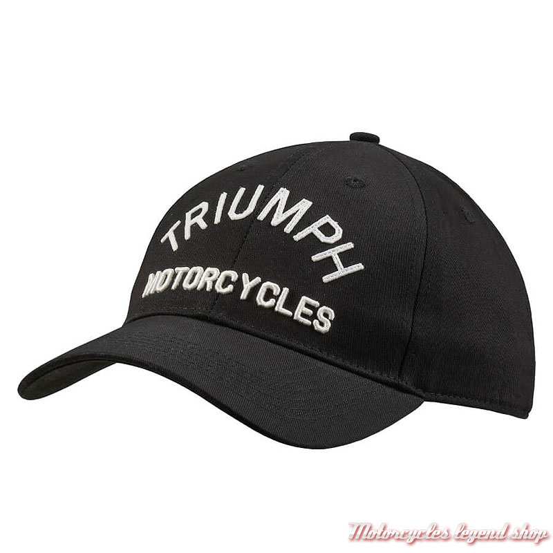 Casquette Shaw black Triumph, brodé, réglable, coton, MCAS25204