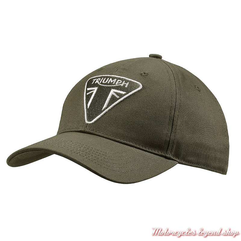 Casquette Norfolk kaki Triumph coton, réglable, MCAS25208