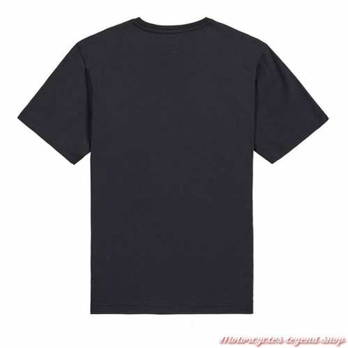 Tee-shirt Racing homme Triumph manches courtes, noir, fluo jaune, coton, dos, MTSS25117 