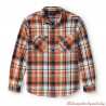 Chemise Eagle Plaid Harley-Davidson homme, manches longues, orange dominant, boutons pression, coton, 96394-25VM