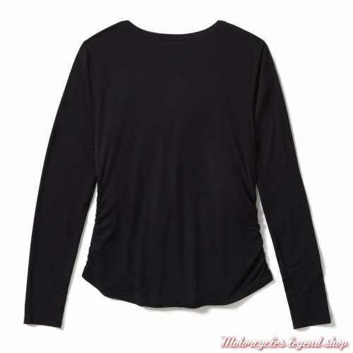 Tee-shirt Willie G Skull Harley-Davidson femme, noir, manches longues, rayonne, dos, 96433-25VW