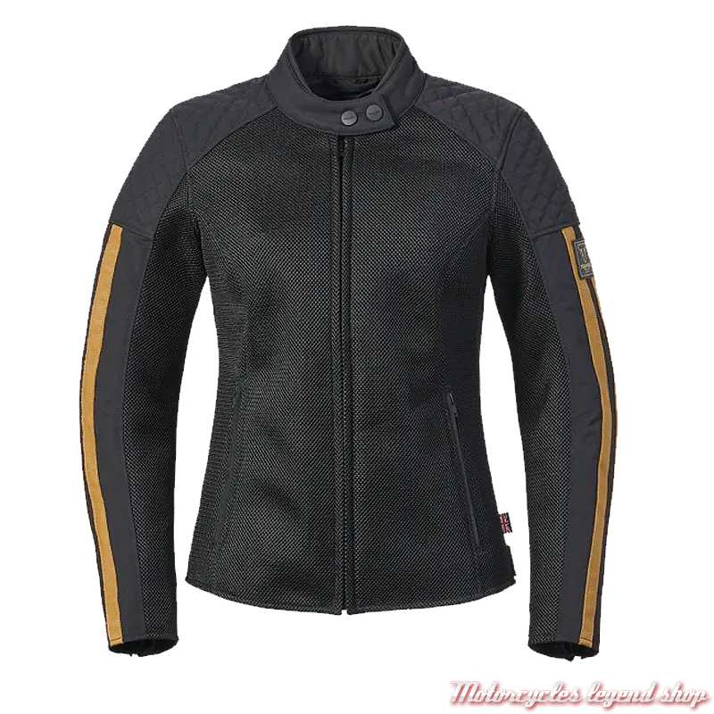 Blouson mesh Braddan Gold Triumph femme, noir, gold, MTES25304