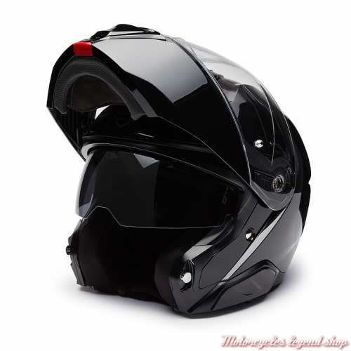 Casque modulable Capstone III H35 noir brillant Harley-Davidson, ouvert, 98120-25EX