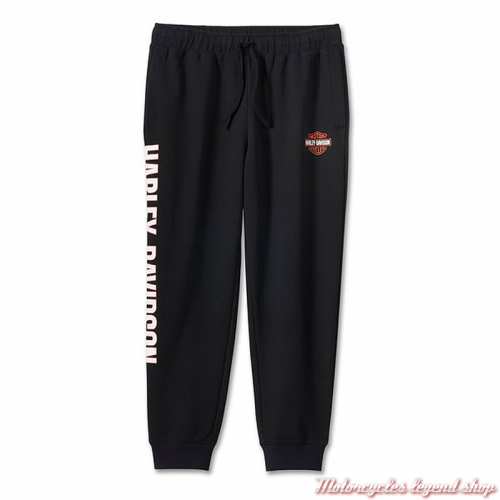 Pantalon jogging Bar & Shield Harley-Davidson homme, noir, coton, polyester, taille élastique, 99195-24VM 
