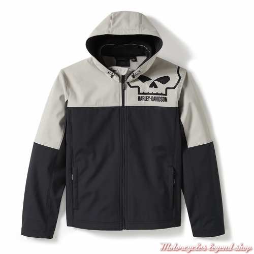 Blouson Soft Shell Willie G. déperlant Harley-Davidson homme, noir et gris, polyester, 97413-25VM