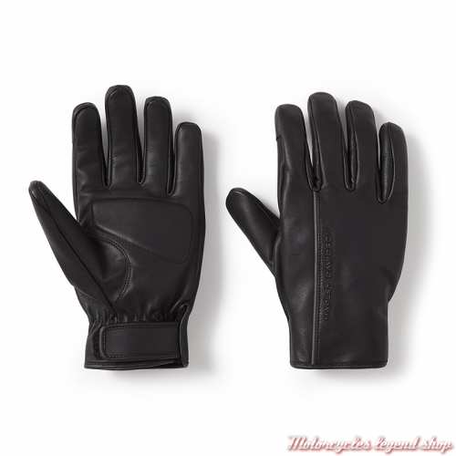 Gants cuir Waterproof Harley-Davidson homme, noir, réfléchissant, 98114-25VM