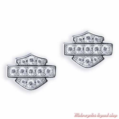 Boucles d'oreilles Bar & Shield Bling Harley-Davidson