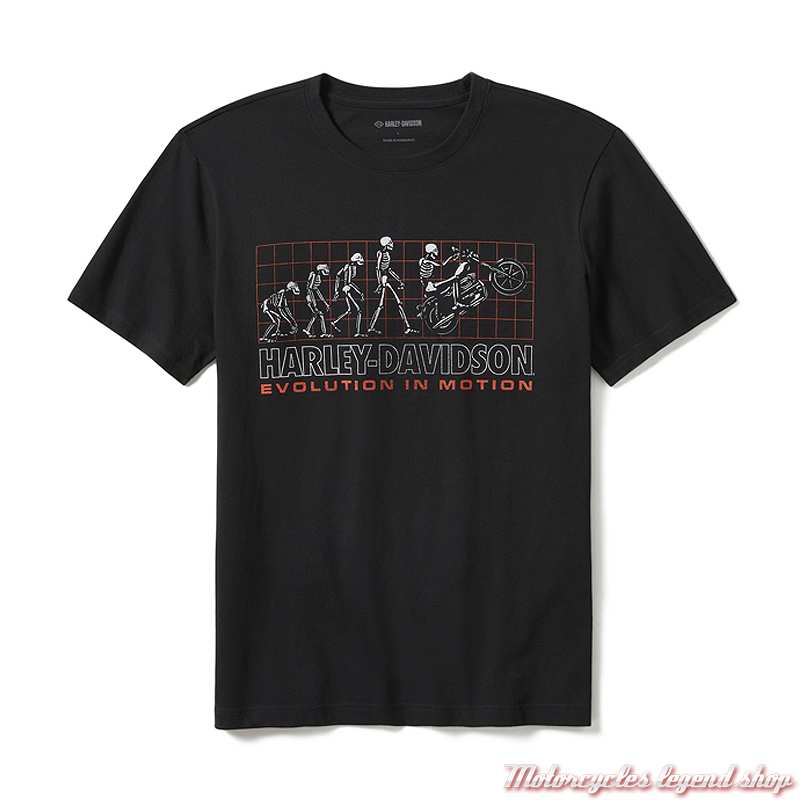 Tee-shirt Evolution Graphic Harley-Davidson homme, noir, manches courtes, coton, 96478-25VM