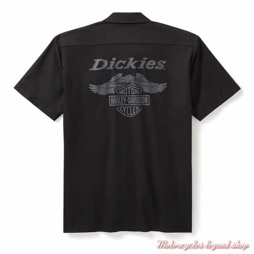 Chemisette Dickies x Harley-Davidson homme, noire, poly, coton, dos, 96574-25VM