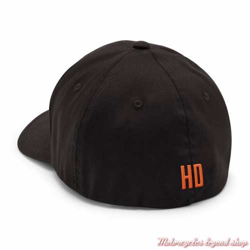 Casquette Apex Bar &amp; Shield Harley-Davidson homme, noir, brodée, arriere fermé, dos, 97720-25VM