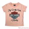 Tee-shirt My Daddy Rides Harley-Davidson fille, rose, manches courtes, coton, 1529502