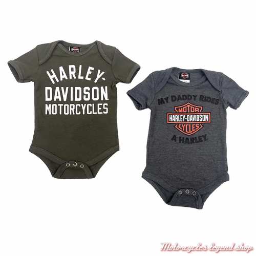 2 bodies My Dady Rides Harley-Davidson garçon