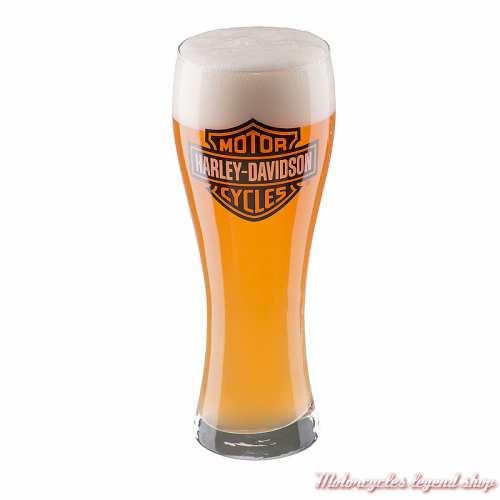 Verre Pilsner Bar & Shield orange Harley-Davidson 66 cl, transparent, HDX-98709
