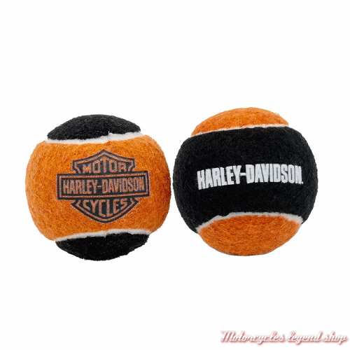 Balles de jeu x 2, tennis, souple, noir et orange, 7 cm Harley-Davidson HDX-90224 