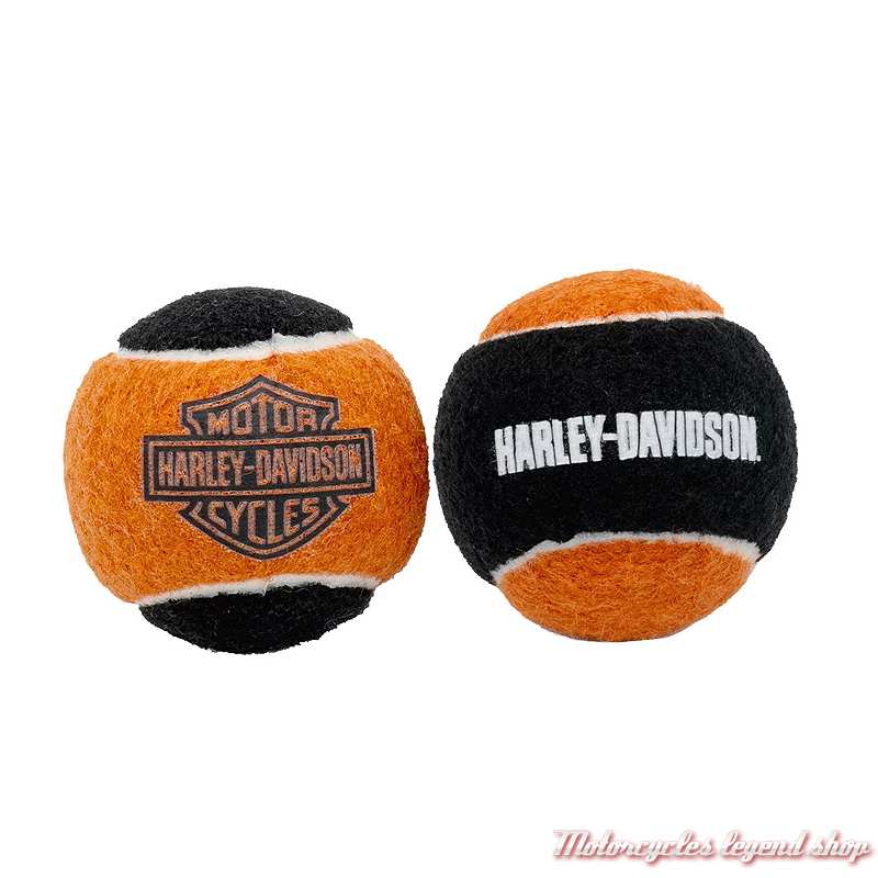 Balles de jeu x 2, tennis, souple, noir et orange, 7 cm Harley-Davidson HDX-90224 