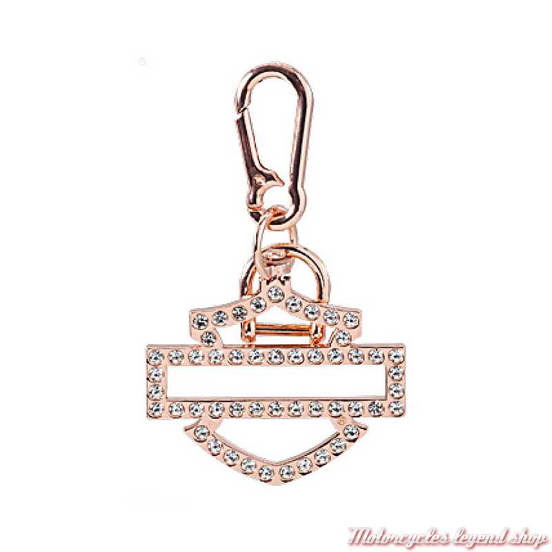 Porte clés Bar & Shield Silhouette Rose Gold Harley-Davidson Strass, 4625