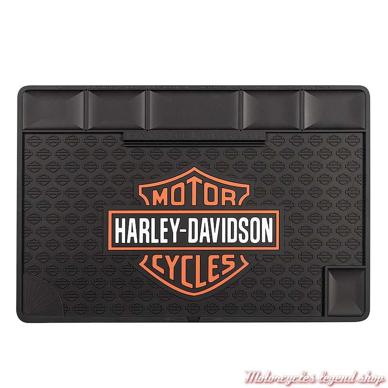 Tapis de travail Garage Harley-Davidson, noir, silicone, 40 x 60 cm, 4888