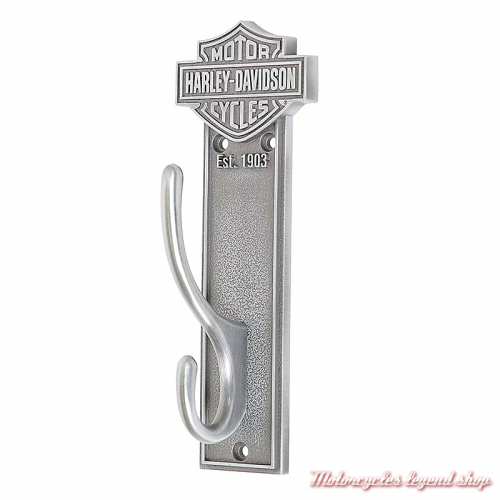 Porte manteau Bar & Shield Harley-Davidson double crochet, métal zingué, HDL-10137
