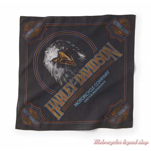 Bandana Soaring Ride Harley-Davidson, aigle noir, coton, 55x55 cm, 97699-25VX