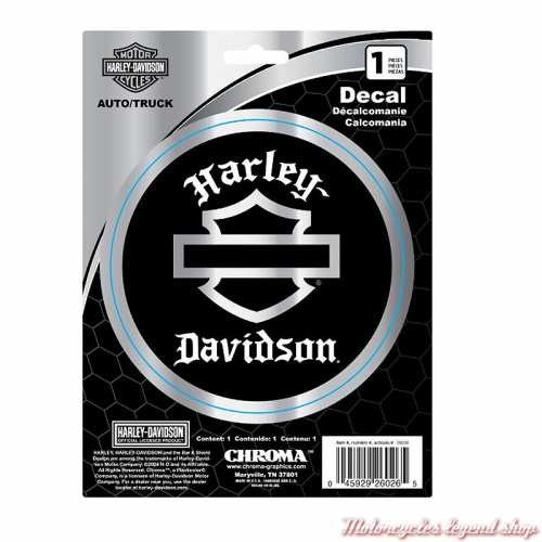 Sticker Bar & Shield Chrome Silhouette Old English Harley-Davidson 14 cm CG26026