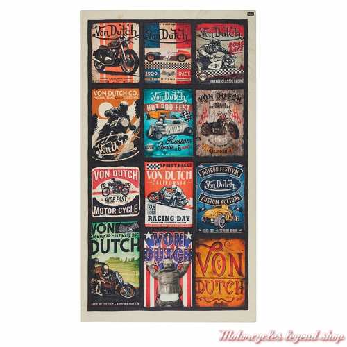 Chèche Poster Von Dutch, coloré, 100 x 180 cm, coton