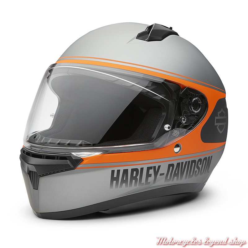 Casque integral Velo Harley-Davidson, gris mat, orange,97190-25EX