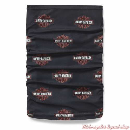 Tube Bar & Shield Harley-Davidson, noir, orange, polyester coolcore, 97758-25VX