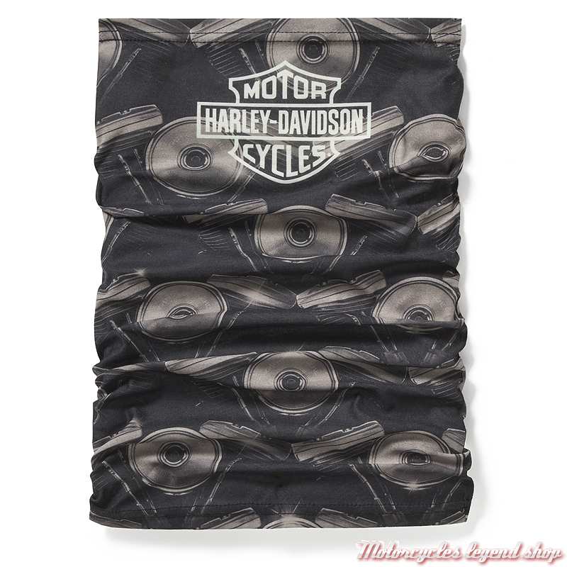 Tube Engine Harley-Davidson noir, gris, polyester coolcore, 97757-25VX