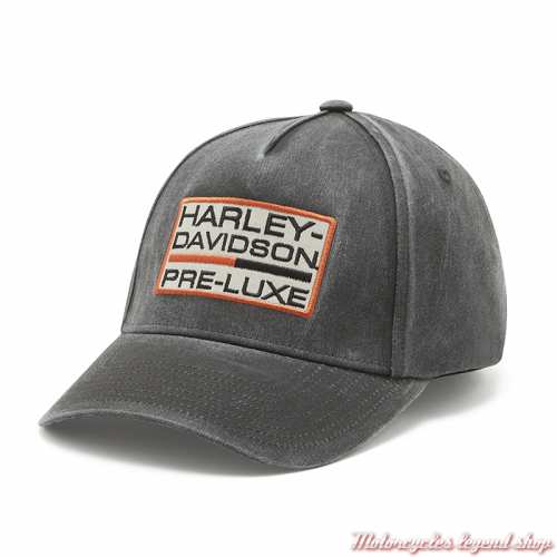 Casquette Pre-Luxe Harley-Davidson homme gris, brodée, arriere fermé, 97747-25VM