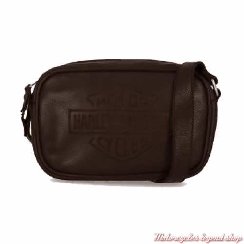 Sac besace cuir marron Bar & Shield Harley-Davidson MHW155/01