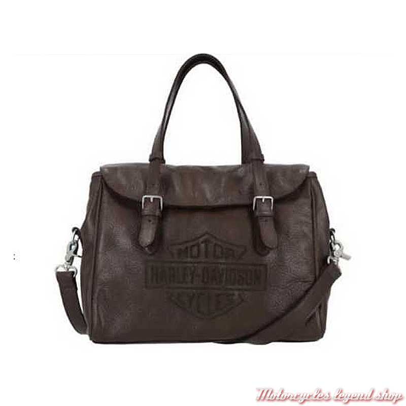 Sac à main cuir marron Bar & Shield Harley-Davidson MHW157/01