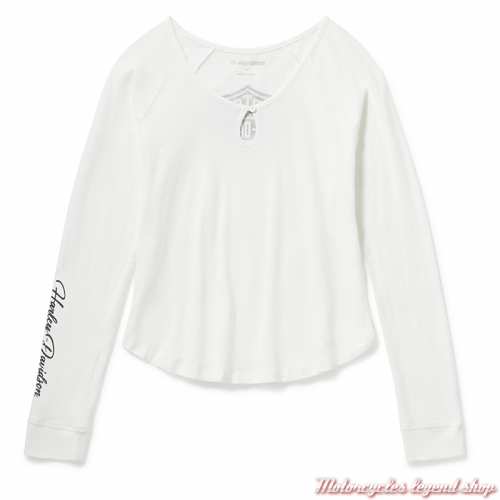 Tee-shirt Essential Bling Henley Harley-Davidson femme