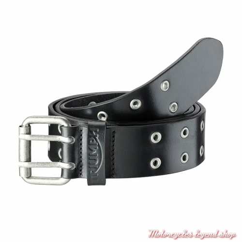 Ceinture cuir à oeillets Triumph homme, noir, MACA25009