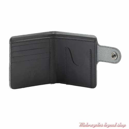 Portefeuille cuir Black Triumph, 2 volets, fermeture pression, intérieur, MACA25002