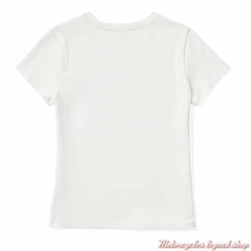 Tee-shirt Archive Photo Harley-Davidson femme, blanc, manches courtes, coton, dos, 96768-25VW
