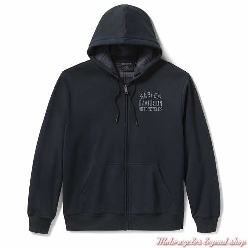 Sweatshirt Bar & Shield Plaid noir Harley-Davidson homme